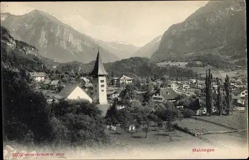 Ak Meyringen Meiringen Kanton Bern, Blick auf den Ort