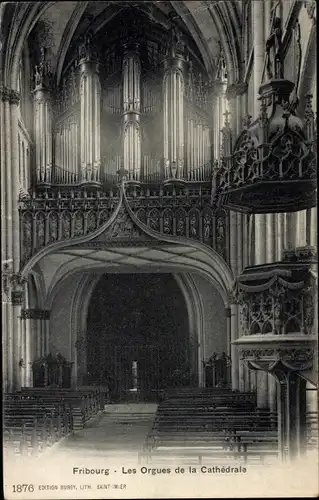 Ak Fribourg Freiburg Stadt Schweiz, Les Orgues de la Cathedrale