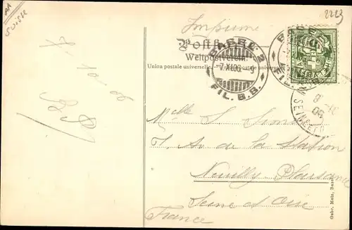 Ak Bâle Basel Stadt Schweiz, Rathaus-Uhr