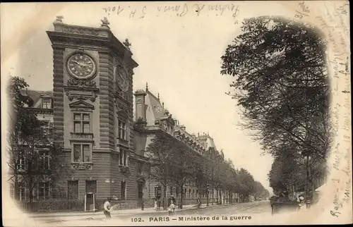 Ak Paris V., Ministere de la guerre, Boulevard Saint Germain