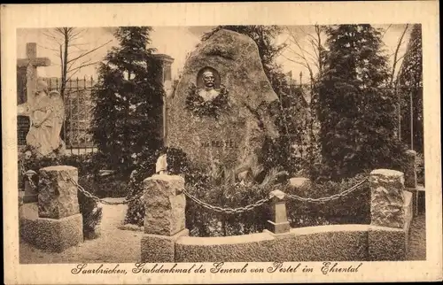 Ak Saarbrücken im Saarland, Grabdenkmal des Generals von Pestel im Ehrental