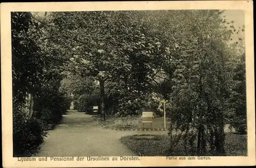 Ak Dorsten in Westfalen, Lyzeum und Pensionat der Ursulinen, Gartenpartie