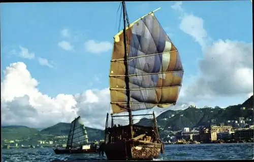 Ak Hong Kong China, The Harbour, Segelpartie