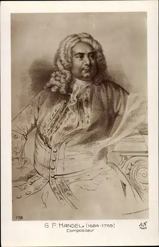 Künstler Ak Komponist Georg Friedrich Händel, Portrait