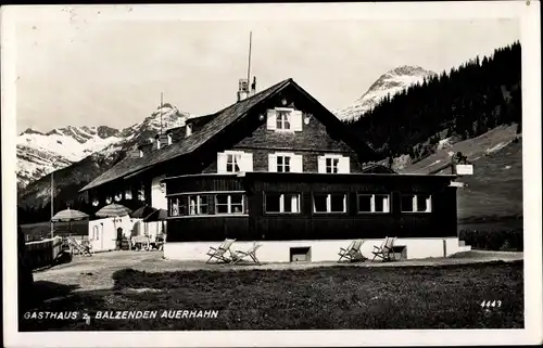 Ak Lech am Arlberg Vorarlberg, Gasthaus zum Balzenden Auerhahn