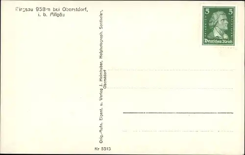 Ak Birgsau Oberstdorf im Oberallgäu, Ortsansicht