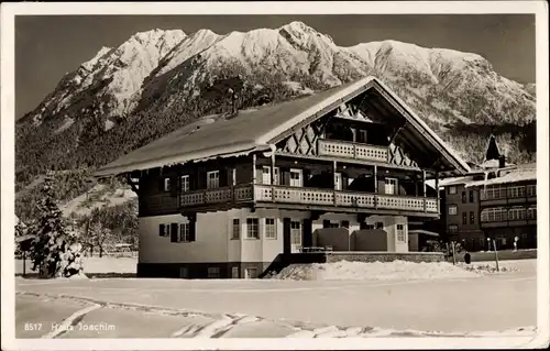 Ak Oberstdorf im Oberallgäu, Haus Joachim, WInterlandschaft