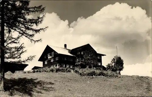 Ak Hirschegg Mittelberg im Kleinwalsertal Vorarlberg, Berggasthaus Schöntalhof