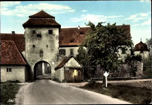 Ak Sommerach am Main Unterfranken, Eingangsportal, Gasthaus zum weißen Lamm