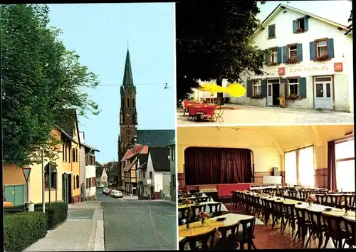 Ak Friedrichsdorf im Taunus, Gasthof Zum Taunus, Oberbornstraße 2, Straßenpartie