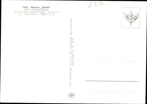 Ak Treisberg Schmitten im Taunus Hessen, Ort mit Umgebung, Café Pension Sachs