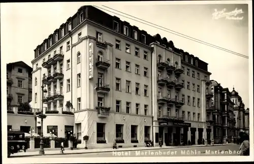 Ak Mariánské Lázně Marienbad Region Karlsbad, Hotel Marienbader Mühle