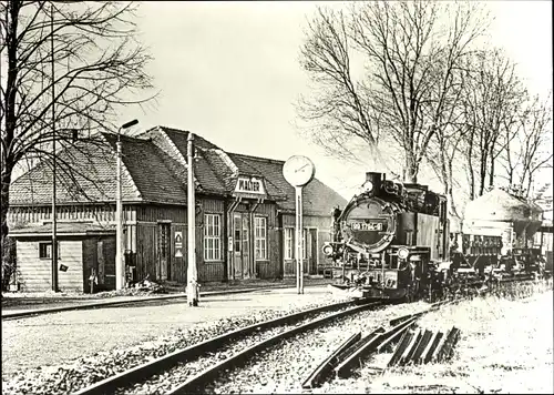 Ak Freital in Sachsen, Schmalspurbahn Freital Hainsberg, Bahnhof Malter