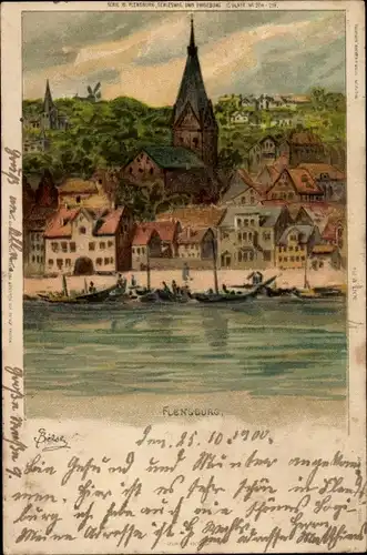 Künstler Litho Flensburg in Schleswig Holstein, Kirche, Ort