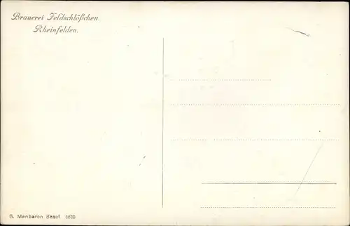 Ak Rheinfelden Kt. Aargau Schweiz, Brauerei Feldschlößchen 