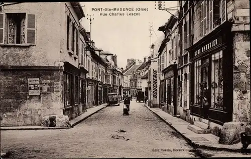 Ak Pont Sainte Maxence Oise, Rue Charles Lescot