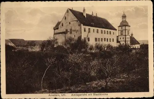 Ak Arnstein in Unterfranken, Amtsgericht, Stadtkirche