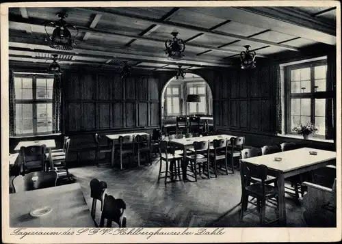 Ak Dahle Altena im Sauerland, SGV kohlberghaus, Tagesraum