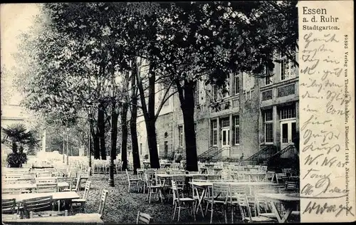 Ak Essen im Ruhrgebiet, Stadtgarten, Gastwirtschaft