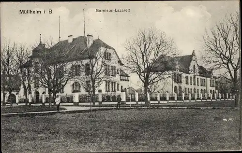 Ak Müllheim in Baden Markgräflerland, Garnison Lazarett