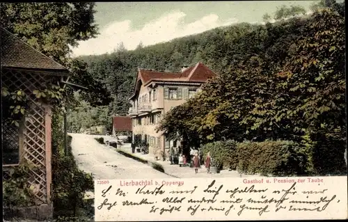 Ak Oppenau im Schwarzwald, Lierbachtal, Gasthof und Pension zur Taube