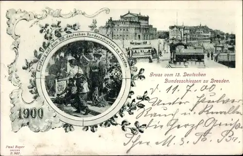 Ak Dresden, 13. Deutsches Bundesschießen, Empfang