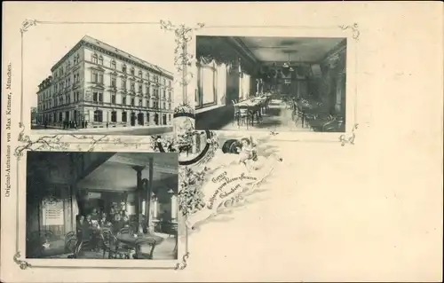 Ak Schwabing München Bayern, Gasthaus zum kleinen Bauern