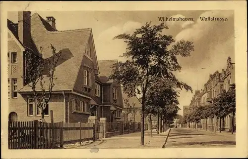 Ak Wilhelmshaven in Niedersachsen, Wallstraße