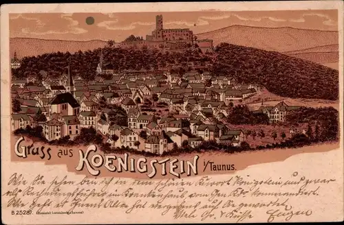 Sonnenschein Litho Königstein im Taunus, Gesamtansicht