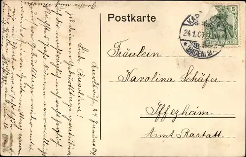 Ak Karlsruhe in Baden, Luisenschule