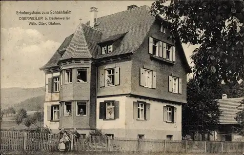 Ak Oberweiler Badenweiler im Schwarzwald, Erholungshaus zum Sonnenheim