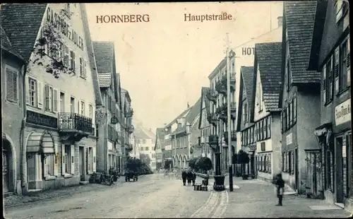 Ak Hornberg im Schwarzwald, Hauptstraße, Gasthaus zum Adler