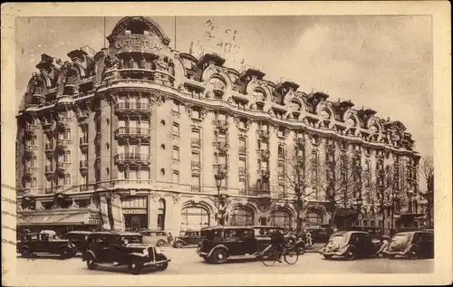 Ak Paris, Hotel Lutetia, vue de la rue, voitures