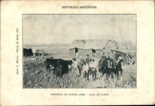 Ak Argentinien, República Argentina, Provincia de Buenos Aires, Casa de Campo