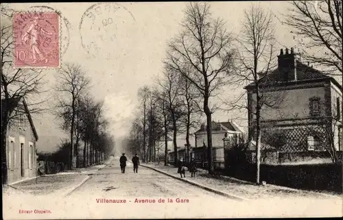 Ak Villenauxe la Grande Aube, Avenue de la Gare