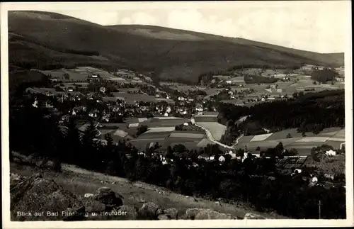 Ak Świeradów Zdrój Bad Flinsberg Schlesien, Panorama, Isergebirge