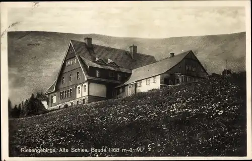 Ak Szklarska Poręba Schreiberhau Schlesien, Alte schlesische Baude, Schronisko Pod Łabskim Szczytem