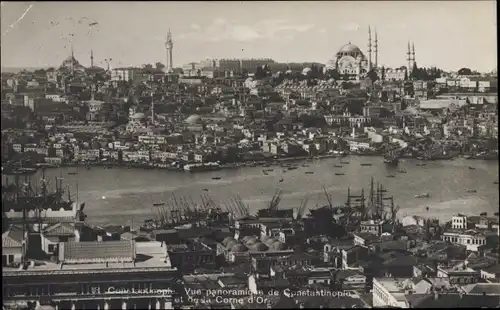 Ak Konstantinopel Istanbul Türkei, Vue panoramique, Corne d'Or