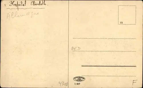 Ak Essen im Ruhrgebiet, Elisabeth Krankenhaus