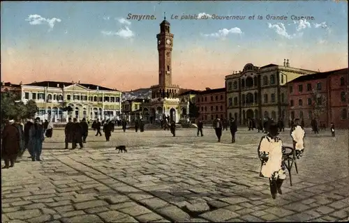 Ak Smyrna Izmir Türkei, Le Palais du Gouverneur et la Grande Caserne