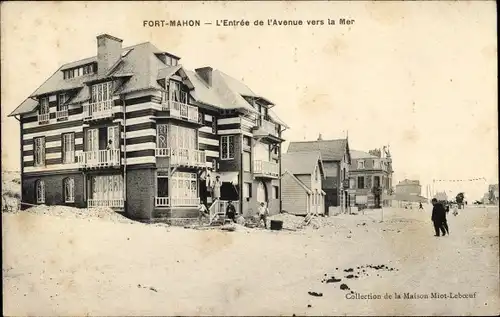 Ak Fort Mahon Plage Somme, Entrée de l'Avenue vers la Mer