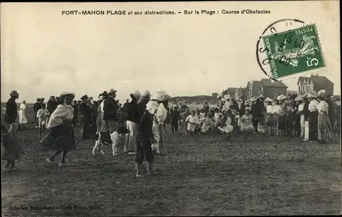 Ak Fort Mahon Plage Somme, Sur la Plage, Course d'Obstacles