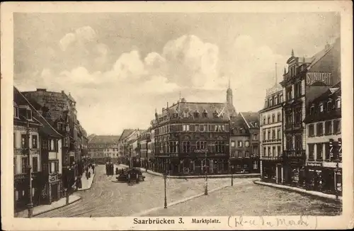 Ak Saarbrücken, Marktplatz