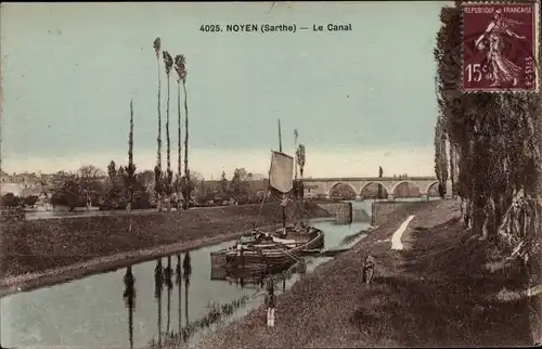 Ak Noyen sur Sarthe Sarthe, Le Canal