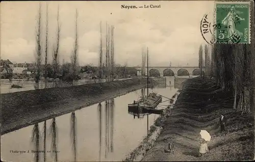 Ak Noyen sur Sarthe Sarthe, Le Canal