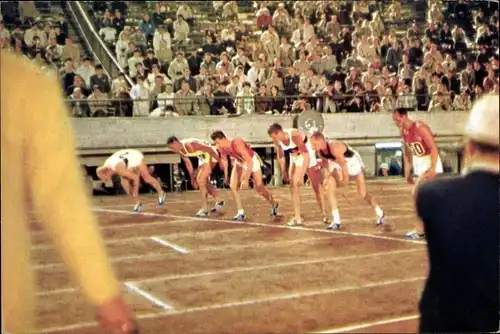 Ak XVIII. Olympische Spiele Tokio 1964, Leichtatlethik Zehnkampf Start 1500m Lauf, Holdorf, Aun