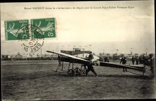 Ak Marcel Hanriot donne le lachez tout du depart pour le Circuit Dijon Talant Fontaine Dijon