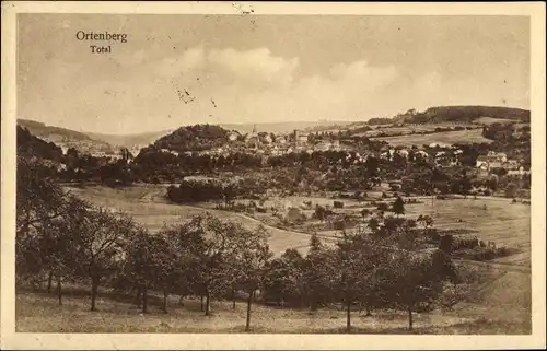 Ak Ortenberg im Wetteraukreis Hessen, Totalansicht der Ortschaft