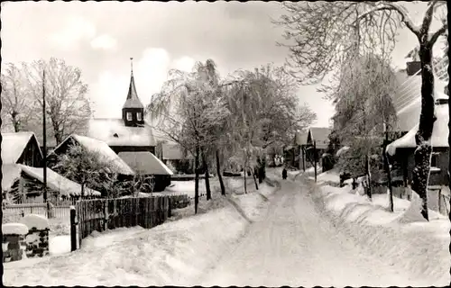 Ak Nürburg in der Eifel, Winteridyll im Ort