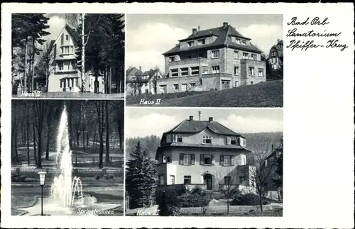 Ak Bad Orb Spessart, Sanatorium Pfeifer Krug, 1956